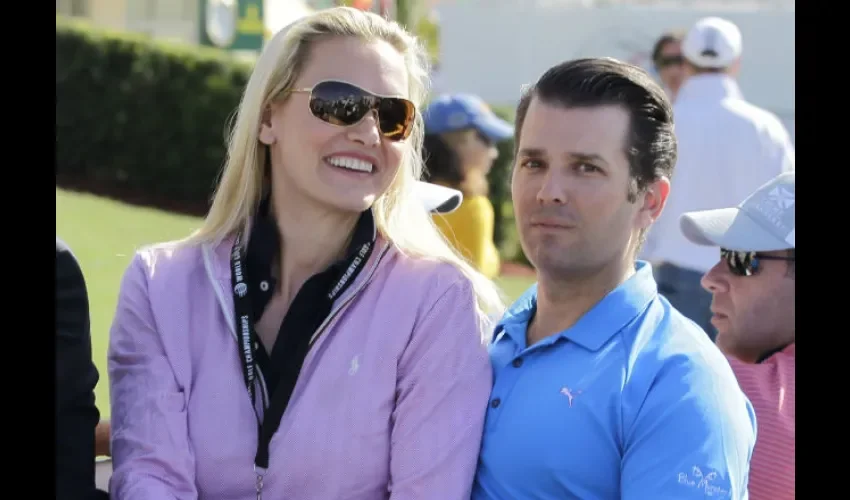 Donald Trump Jr. y su esposa  Vanessa. FOTO/AP