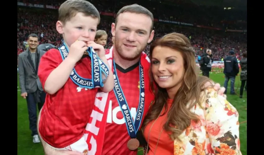 Wayne Rooney  y su familia.