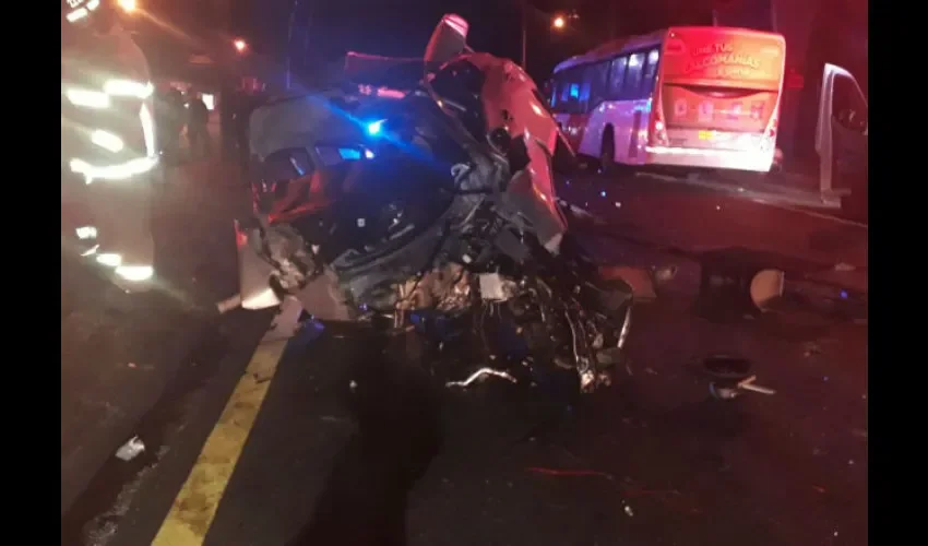 Accidente de tránsito en la Universidad de Panamá. 