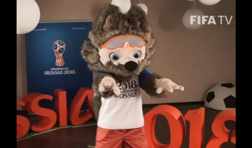 Lobo Zabivaka, la mascota oficial del mundial.