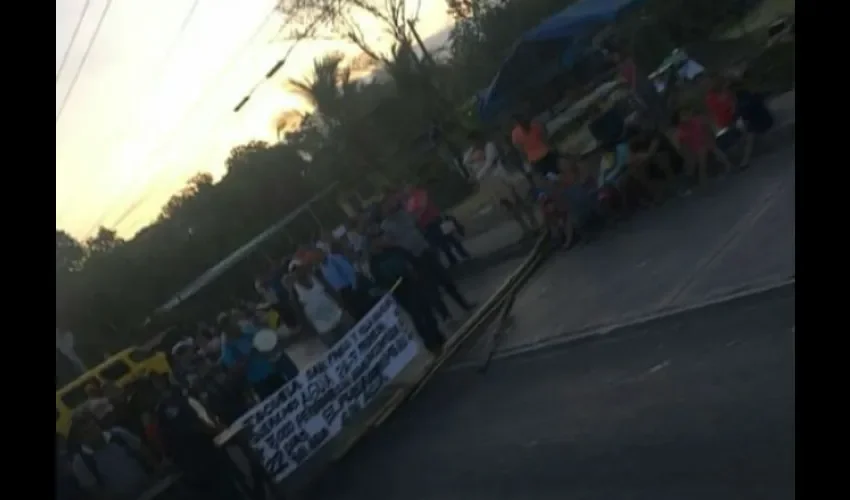 Protesta en Panamá Norte. 