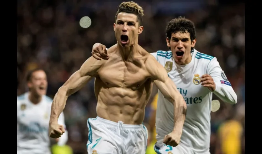 Así celebró Cristiano Ronaldo el gol que le dio el pase al Real Madrid.