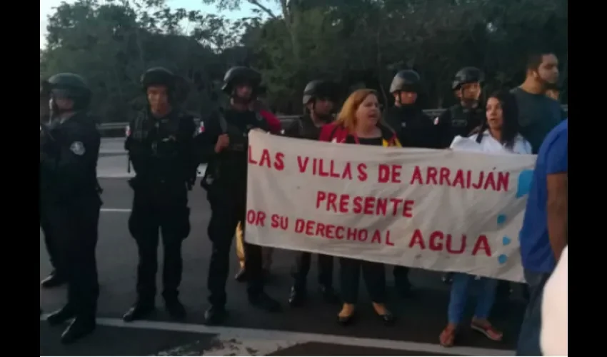 Protesta en Arraiján. 