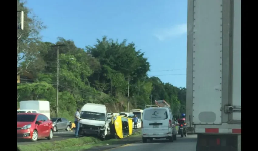 Accidente de tránsito en Las Lajas. 