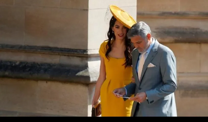 George Clooney y su esposa. / Foto: AP