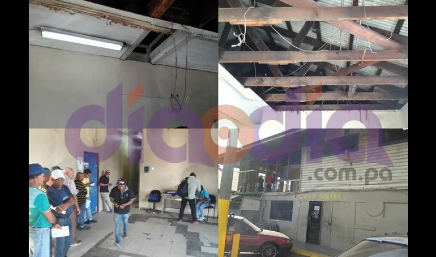 El estado de las oficinas administrativas se aprecia desde la parte inferior del edificio de dos pisos. Fotos: Jean Carlos Díaz