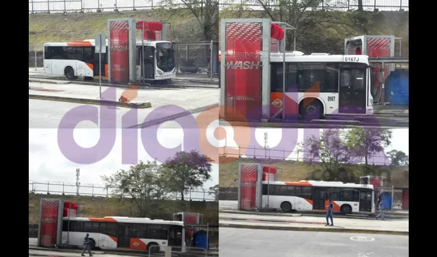 Esta es una de las máquinas que está instalada en el patio de buses de Ojo de Agua en San Miguelito. Fotos: Jean Carlos Díaz