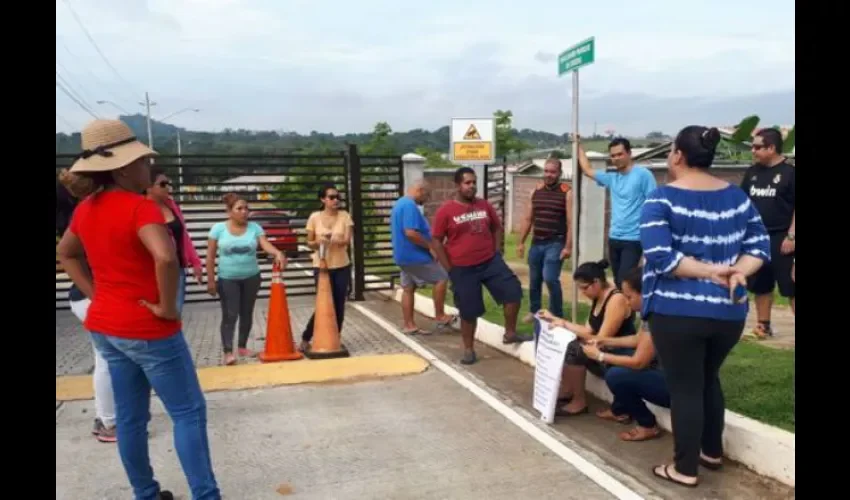Protesta en Panamá Oeste por falta de seguridad. 