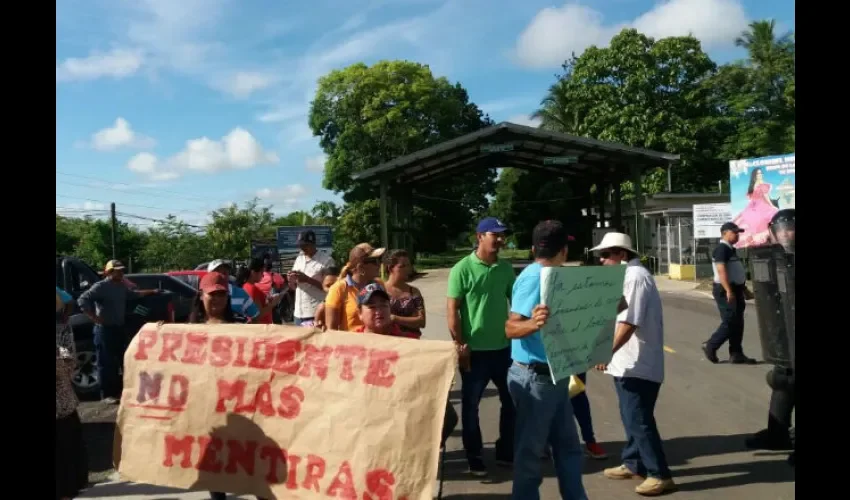 Protesta en Herrera.