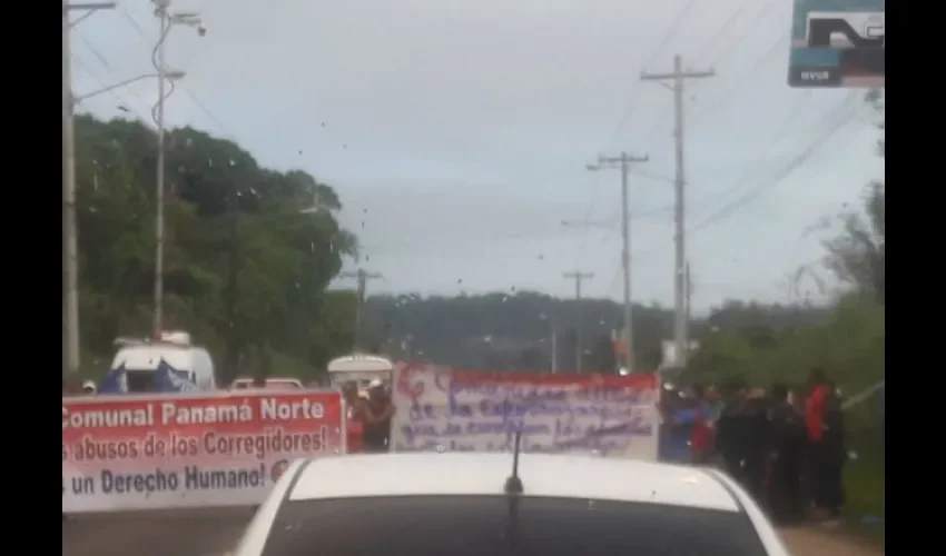 Protesta en Panamá Norte.