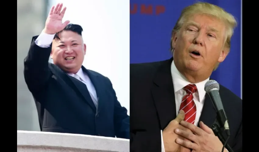  Kim Jong-un y Donald Trump.