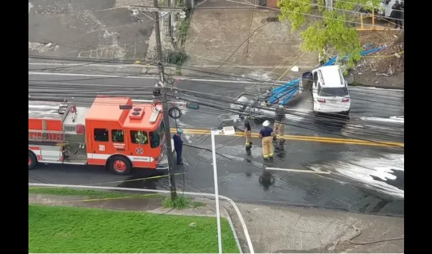 Accidente de tránsito en Vía España.