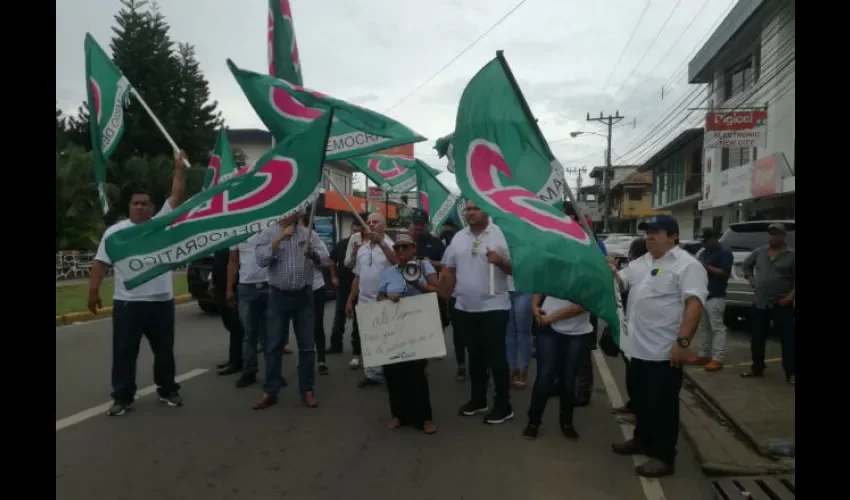 Manifestación de apoyo al expresidente Ricardo Martinelli. 