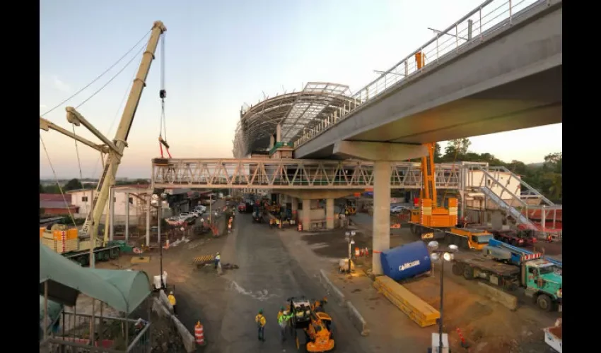 Trabajos de la Línea 2 del Metro de Panamá.