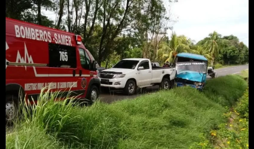 Los heridos fueron llevados al hospital de Veraguas.