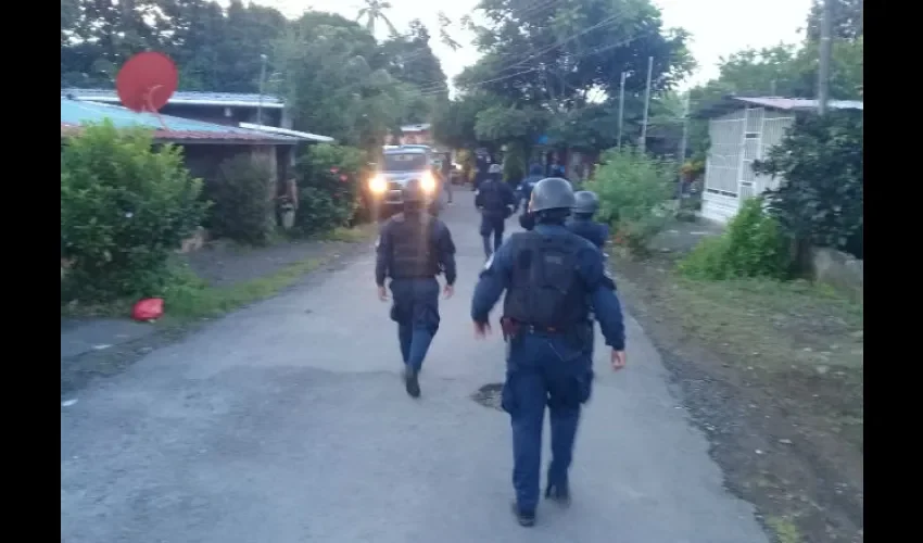 Operativo policial en Chiriquí. 