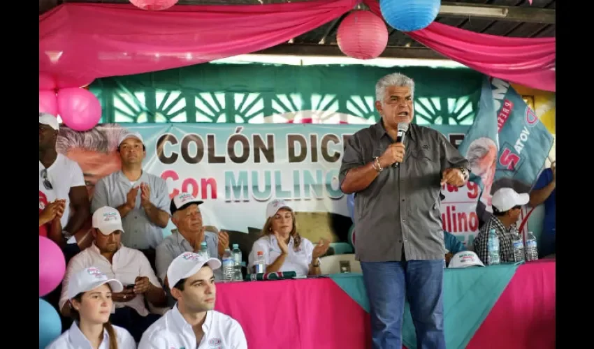  José Raúl Mulino  en Colón.