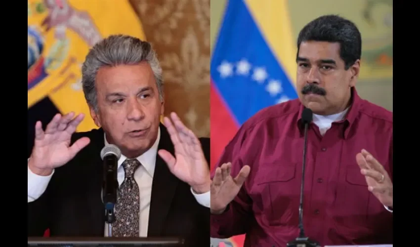 Lenín Moreno y Nicolás Maduro.