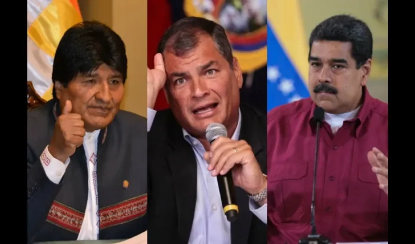  Evo Morales, Rafael Correa y Nicolás Maduro