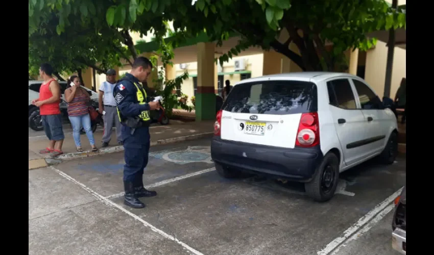 Operativo del tránsito en Herrera. 