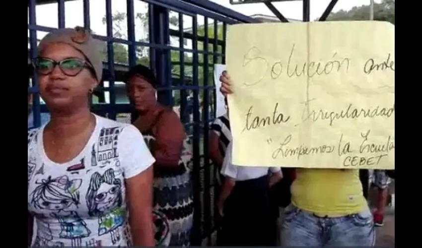 Protesta en Panamá Oeste. 