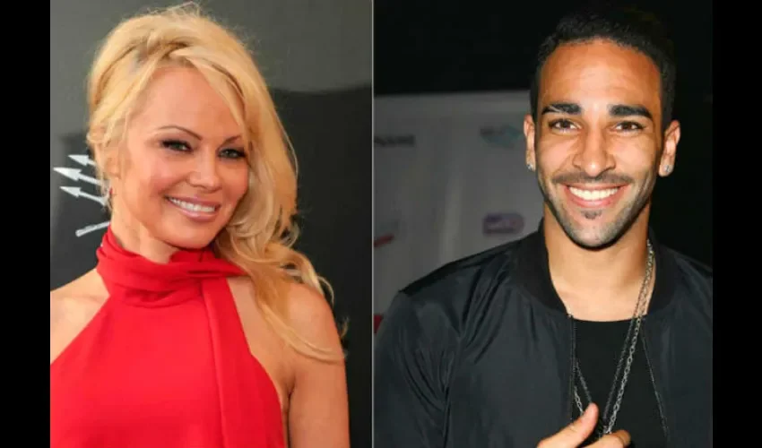 Pamela  Anderson y Adil Rami.