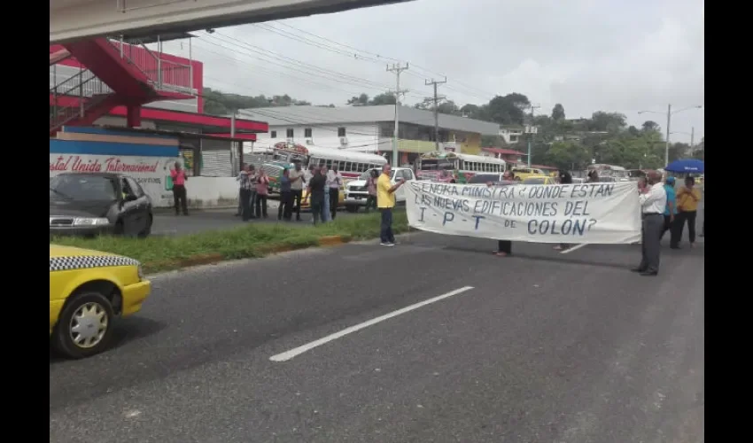 Protesta en Cativá de Colón.