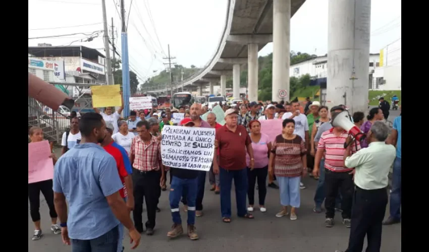 Protesta en San Miguelito. 