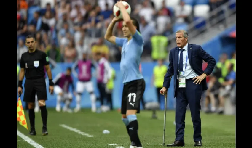 El entrenador uruguayo Oscar Tabárez. Foto:AP   
