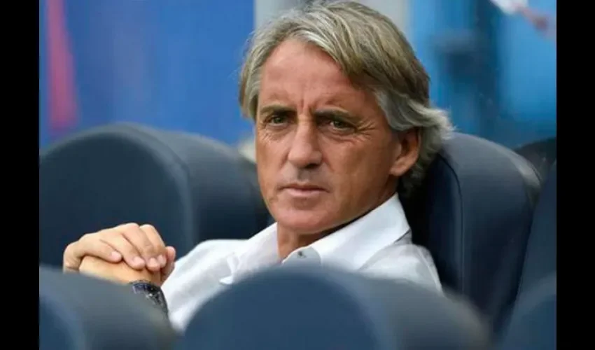 El entrenador Roberto  Mancini. Foto:EFE 