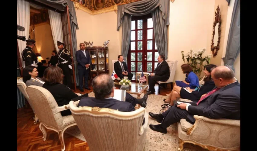 Foto ilustrativa de la reunión que sostuvieron en Panamá. Cortesía 