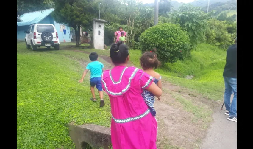 Niña estaba en la  vía en  Palo Alto de Boquete. 