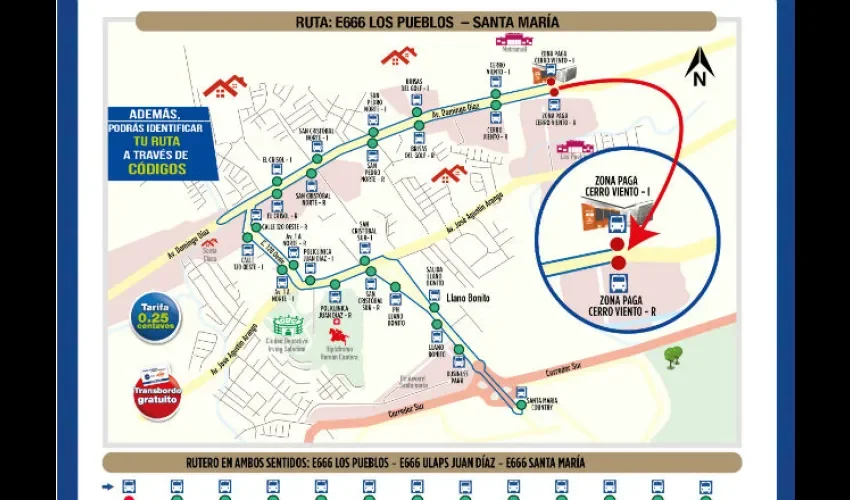 Estas son algunas de las paradas que cubrirán las unidades del metrobús de Los Pueblos a Santa María. Foto: Ilustrativa