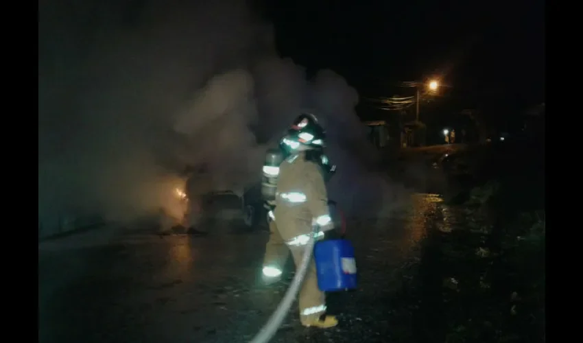 Carro se incendia en Chiriquí. 