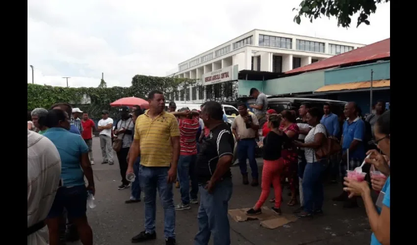 Protesta en el Mercado Agrícola Central.