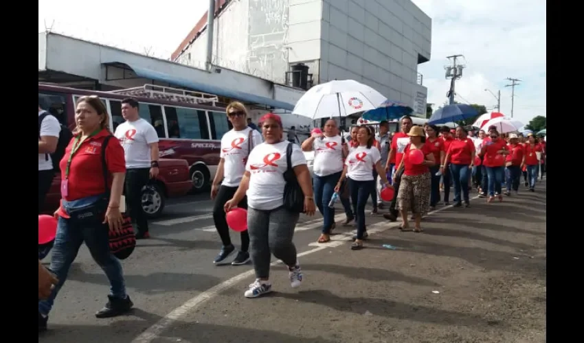 Hoy se realizaron caminatas en todo el país en prevención del VIH. Foto: Cortesía 