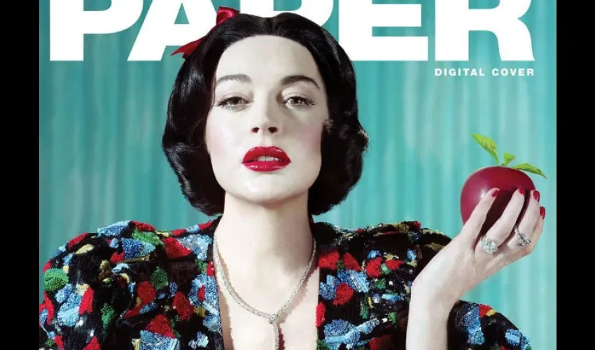 Foto ilustrativa de Lohan encarnando a Blancanieves. Foto: Paper Magazine