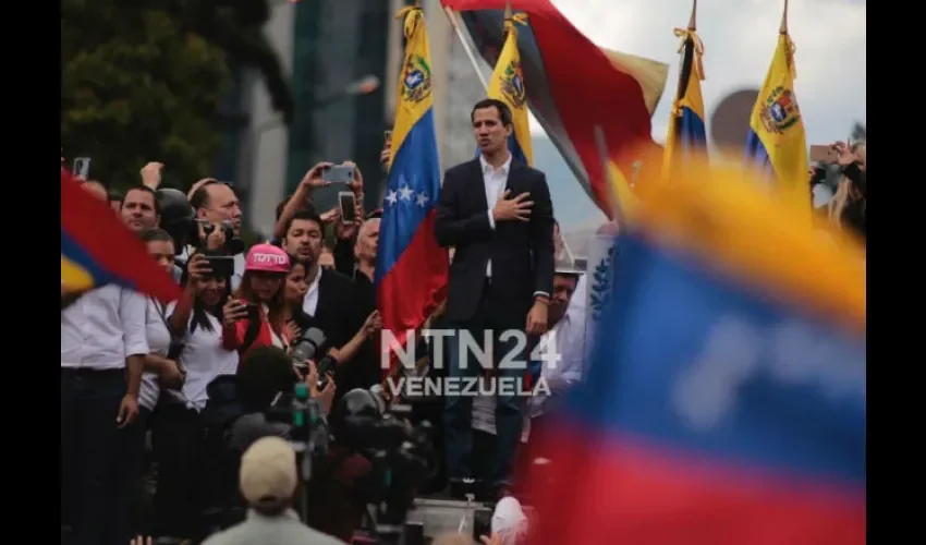 Foto ilustrativa de Juan Guaidó. Foto cortesía de @NTN24ve 