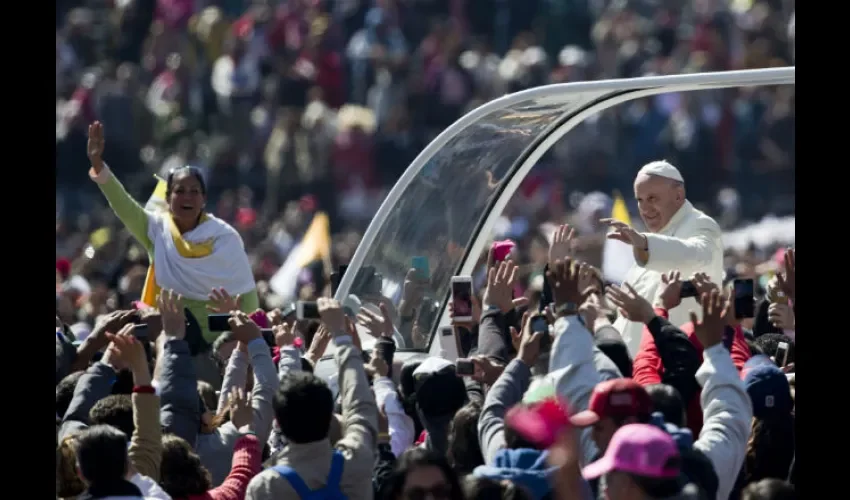 El Papa Francisco durante su visita en México. Foto: AP