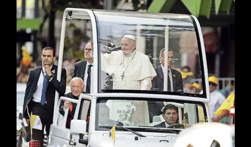 Vehículo usado en Chile durante la visita papal. Foto: AP