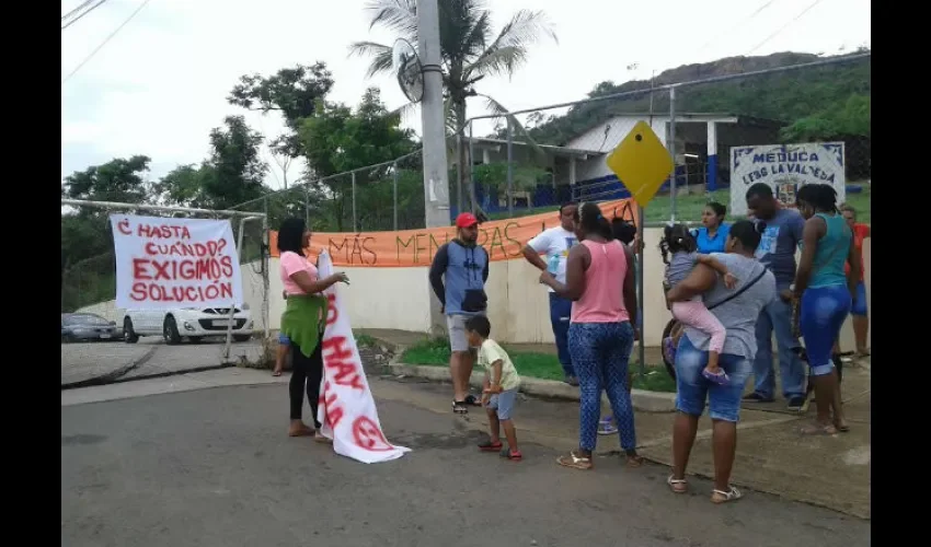 Protesta en Panamá Oeste. 