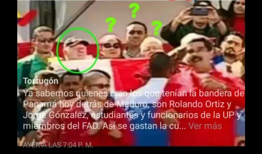 Captura de video que muestra dirigentes panameños junto a Maduro. Cortesía. 