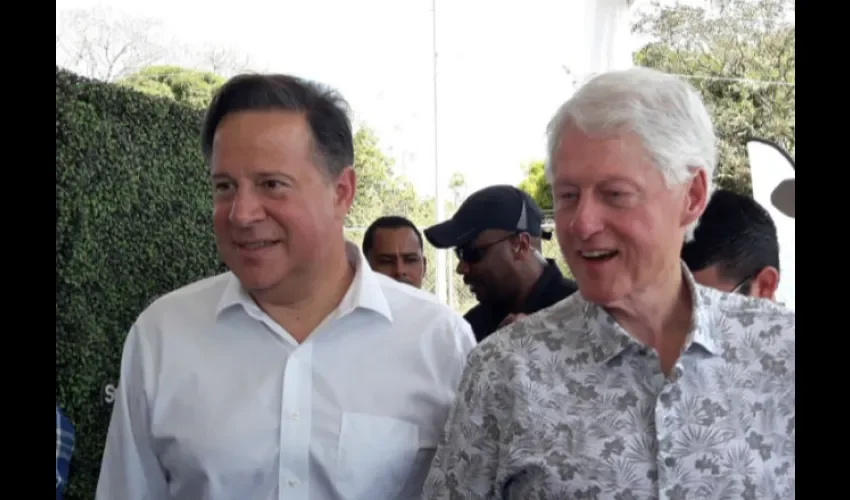 Juan Carlos Varela y Bill Clinton.