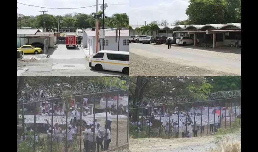 Unidades de la Policía Nacional acordonaron el área para evitar que se diera cualquier tipo de incidencia en el penal. Fotos: Edwards Santos Cruz