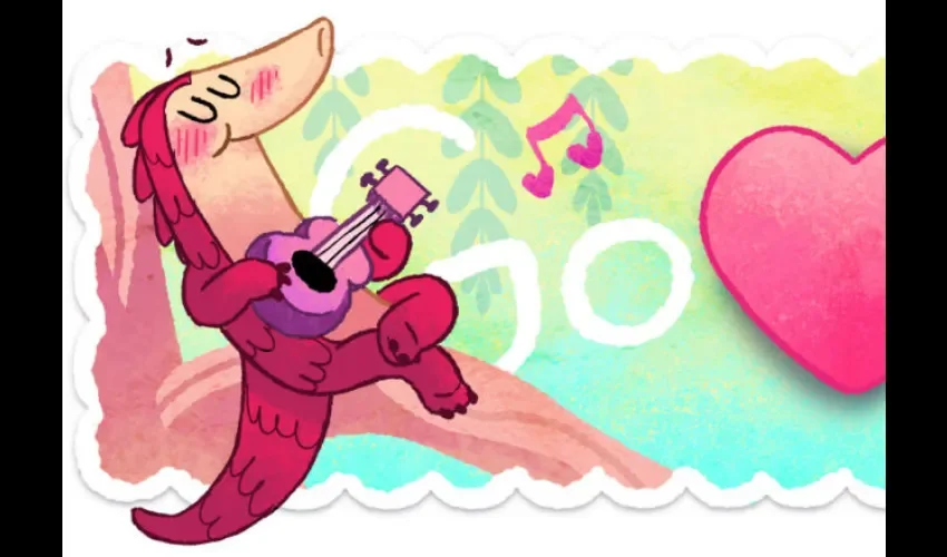 Vistas de uno de los doodles creados por Google para festejar el 14 de febrero. 