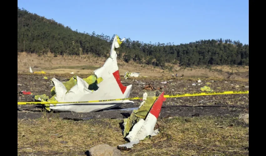 Foto ilustrativa de los restos del avión. EFE 
