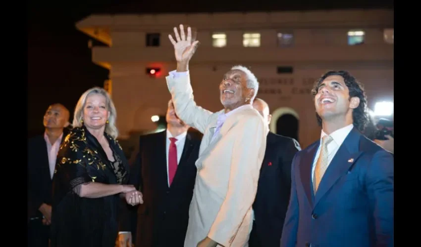Morgan Freeman disfrutó a lo grande su llegada a Panamá.