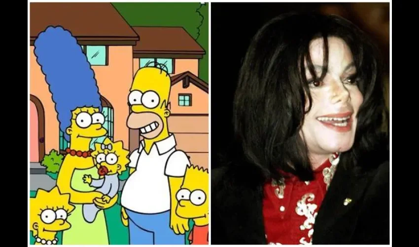Los Simpson y Michael Jackson. 
