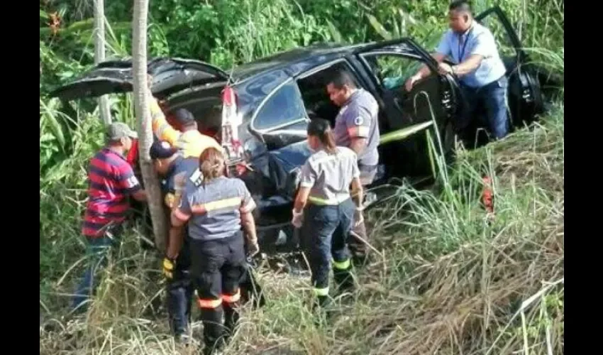  Foto: escena del accidente en Ollas Arriba de Capira