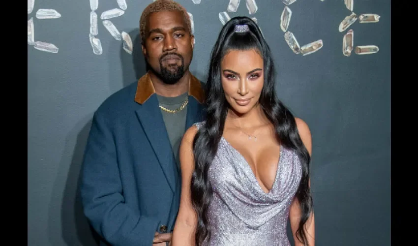 Kanye West y Kim Kardashian.